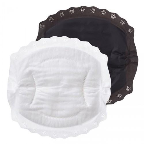 Nuby Natural Touch Disposable Breast Pads  Black & White Pack of 50 Waterproof 