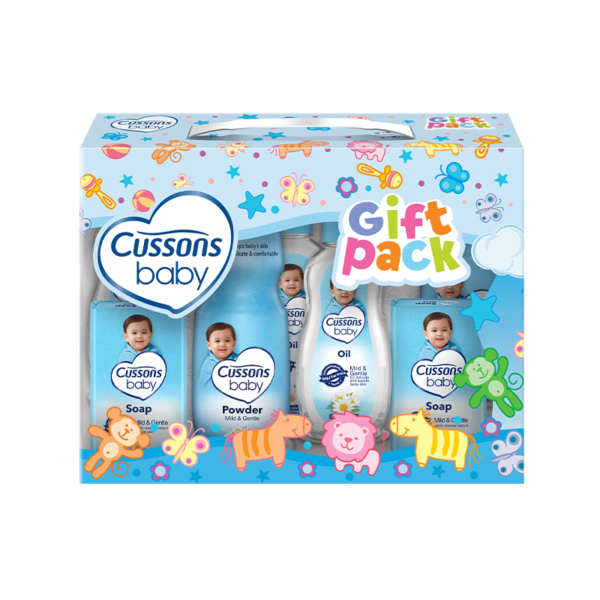 CUSSONS BABY BOY GIRL MINI GIFT PACK BLUE/PINK SET BATH BODY WASH ESSENTIALS 