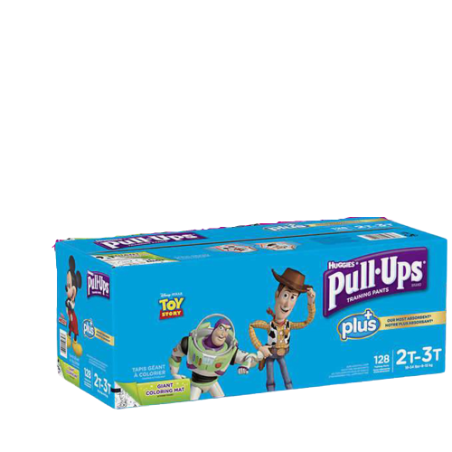 Huggies Pull-Ups Plus Training Pants for Boys, 2T-3T, 128 Ct