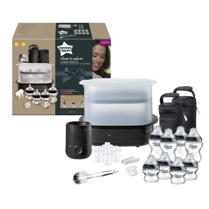 TOMMEE TIPPEE CLOSER TO NATURE COMPLETE FEEDING SET - BLACK