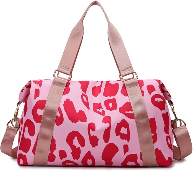 LEOPARD PRINT PINK TRAVEL / MOMMY BAG