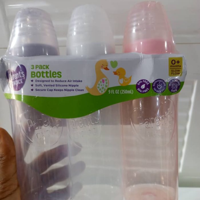 PARENT'S CHOICE 3 PACK BOTTLES
