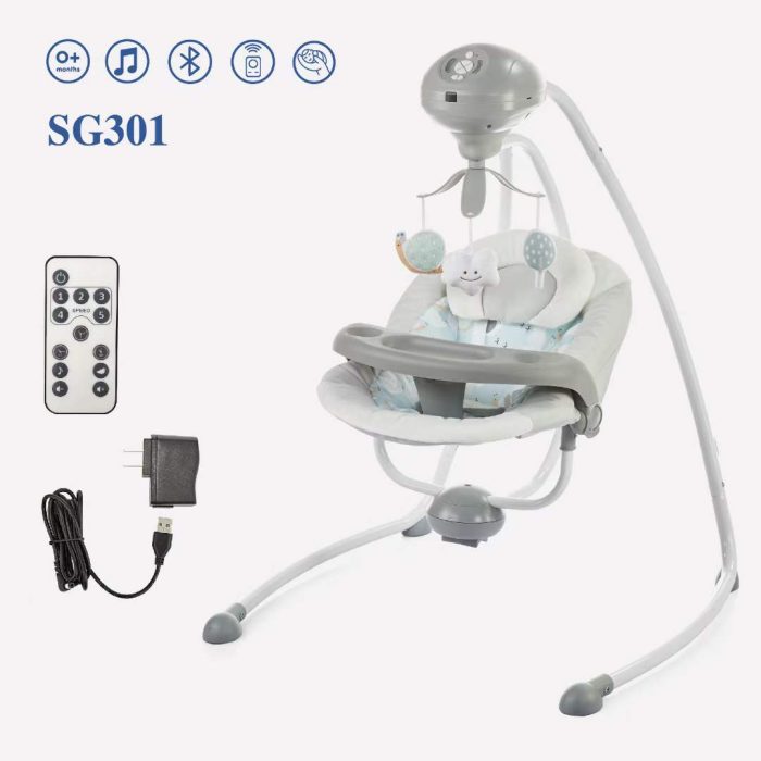 Baby plus electric swing with tray