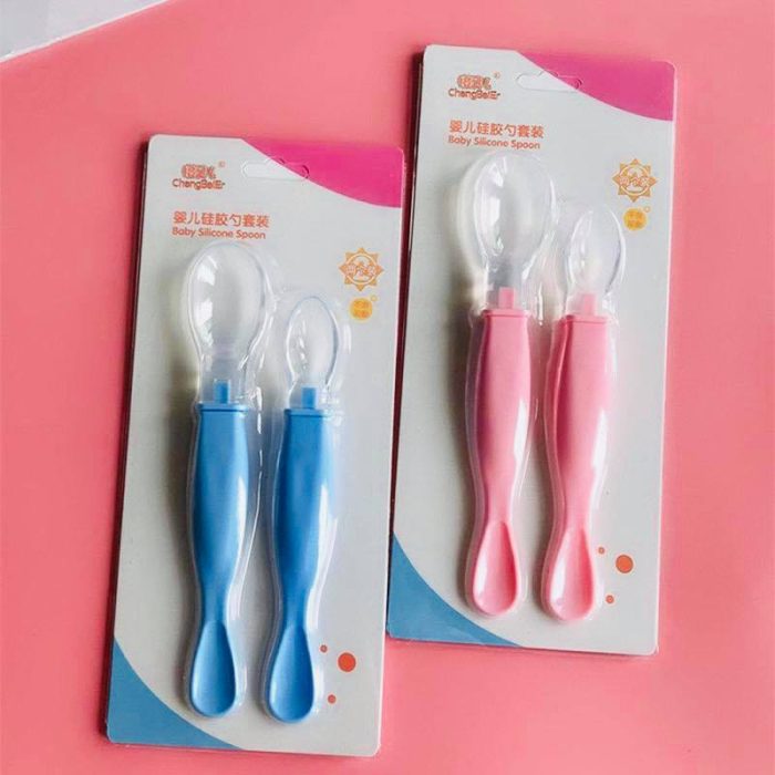 ONLY BABY BABY SILICONE SPOON - PINK