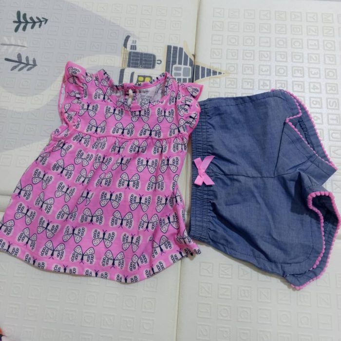 BABY GIRL TOP AND SHORTS 6MONTHS