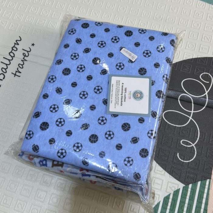 4PCS BABY RECEIVING FLANNEL