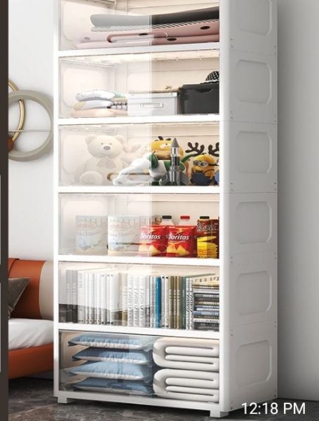 6 Steps Plastic baby wardrobe