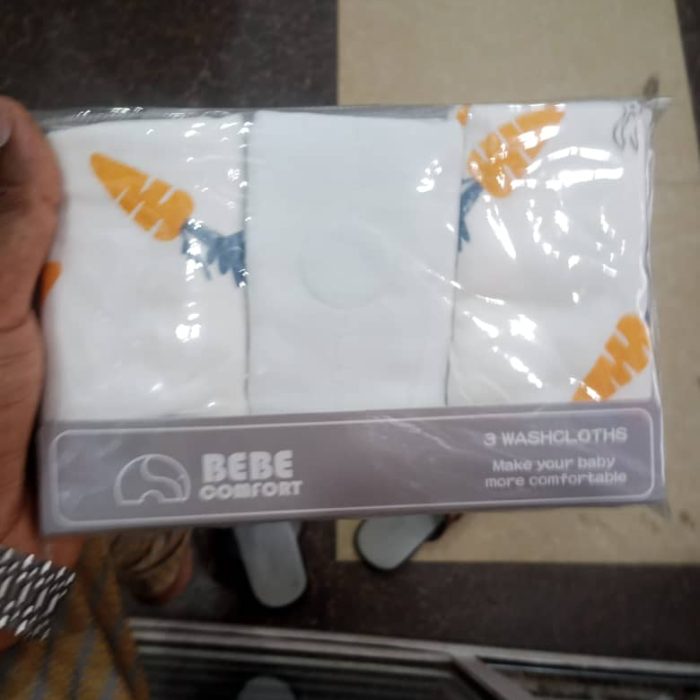 BEBE COMFORT 3 PIECE WASHCLOTHS