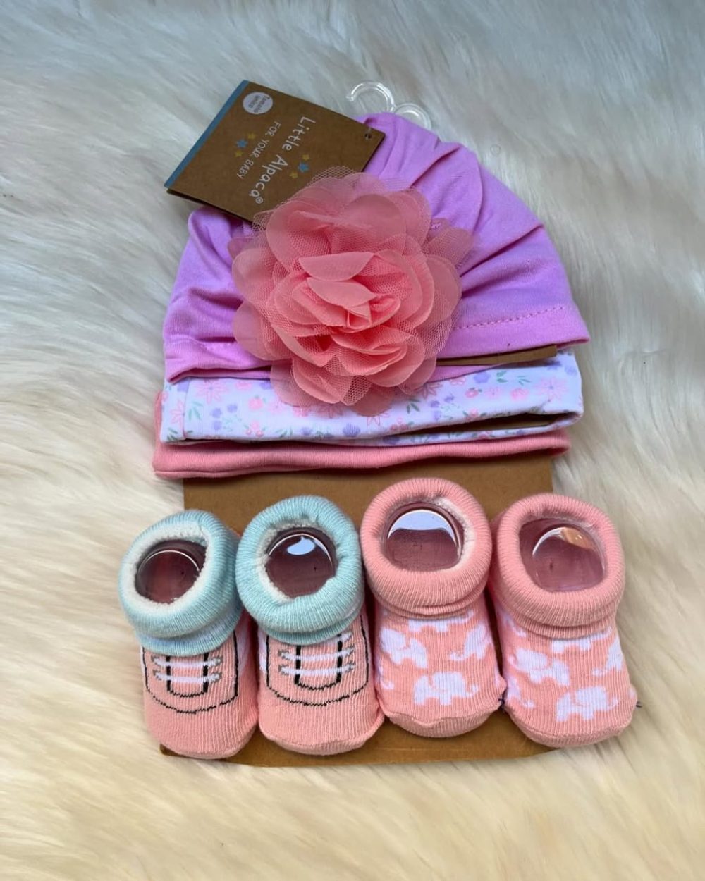 HUDSON BABY 4 PCS CAP AND SOCKS SET - Image 4
